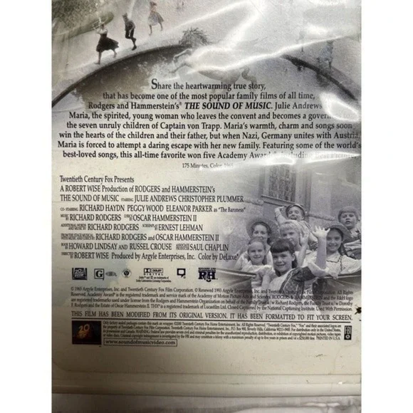 APF *B3G1 The Sound of Music VHS 1996 Digital Surround Sound Audio) Clamshell - Picture 3 of 6